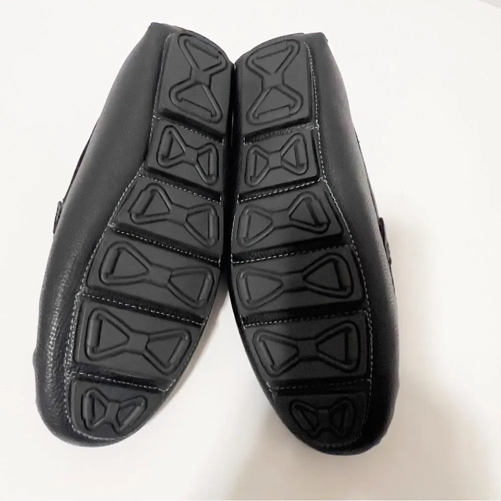 Franco Vanucci Men's Versatile Styles Faux Leather Black Driving Shoes Size 11.5